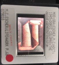 M. C. Escher "Doric Columns" Dutch Modern Art 35mm Slide