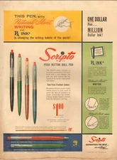 1953 Vintage ad for Scripto Pens retro Price Atlanta, Ga   04/03/22
