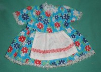 Doll Dress With Floral Pattern 5 1/2 Doll Dress With Floral Pattern 5 1/2