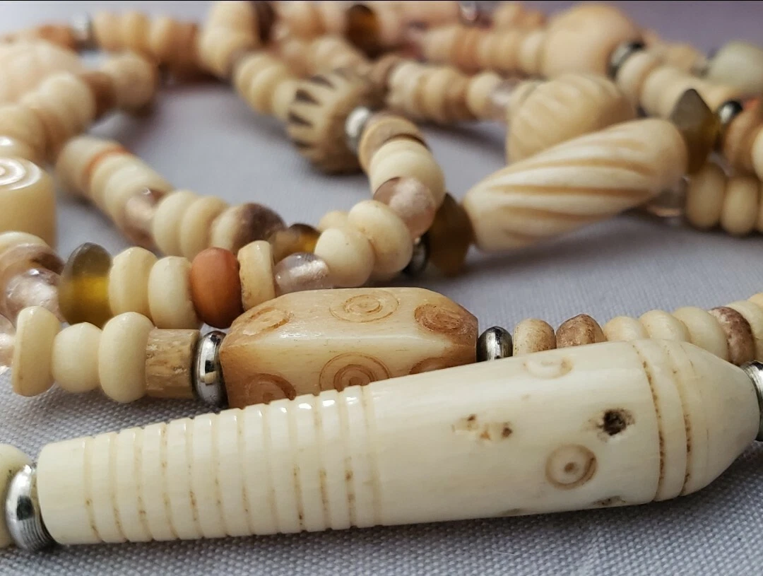 Ivory bead necklace vintage sale
