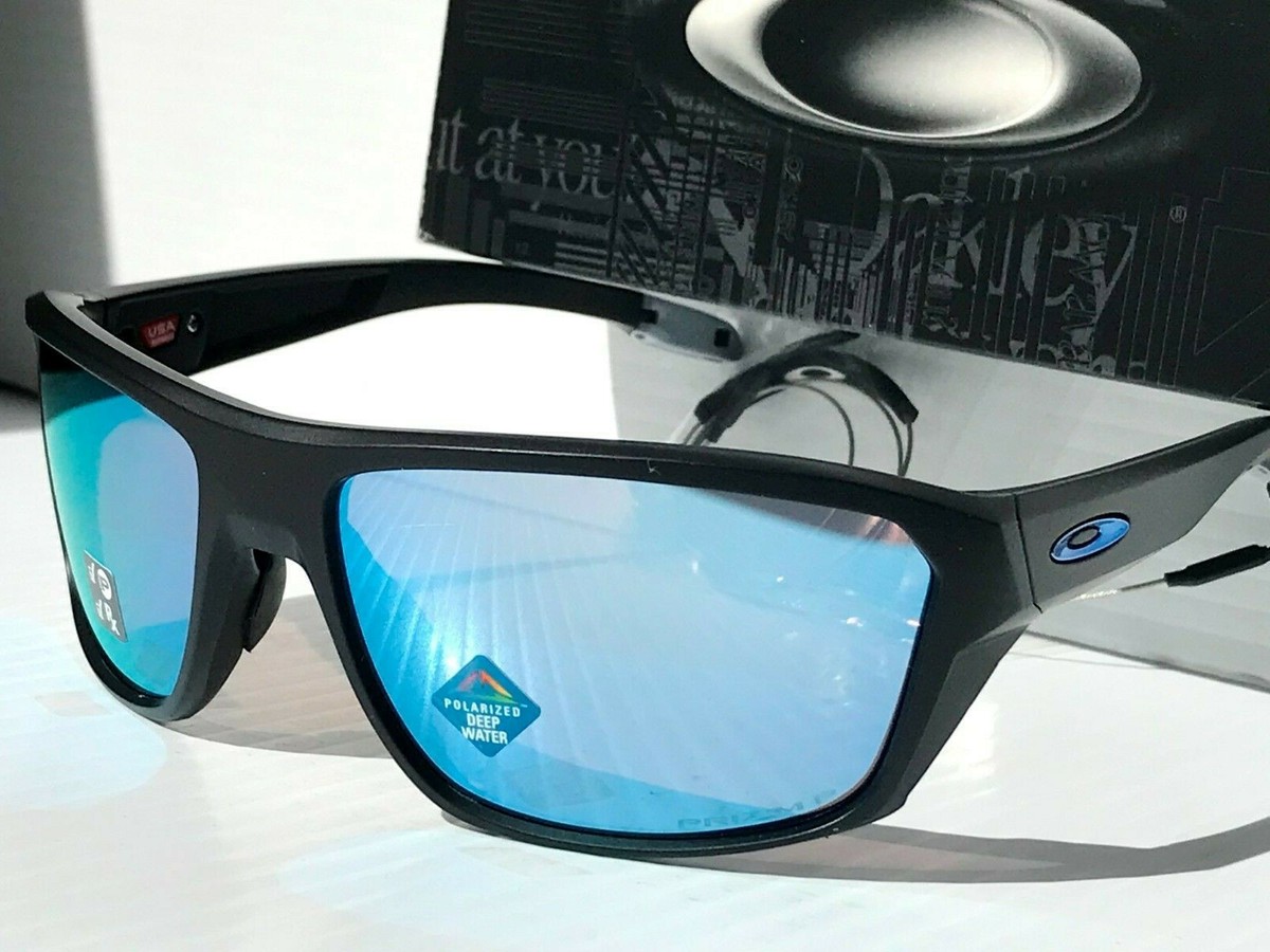 NEW Oakley SPLIT SHOT Black POLARIZED Deep Water Blue PRIZM NEW Oakley SPLIT SHOT Black POLARIZED Deep Water Blue PRIZM