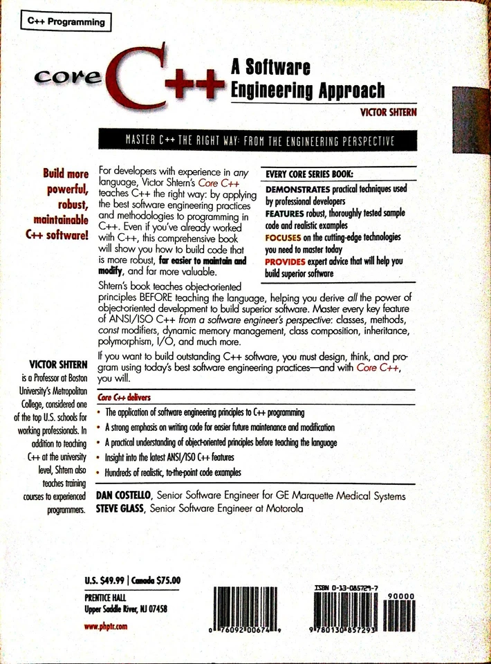 Core C++: A Software Engineering Approach Paperback – January 15, 2000 - Image 2 of 2
