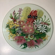 Helene Wood Glass Counter Saver Cutting Board 10 Inch Diameter