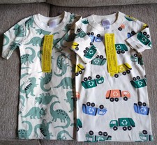 Hanna Andersson Boys 6-7 Jammy Shirt Lot 120 cm Short Sleeve Boys PJs Pajama