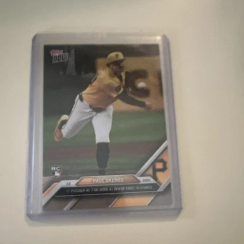 Topps Now 2024 #381 Paul Skenes Pittsburgh Pirates Rookie Baseball Card