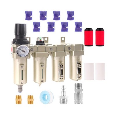 3/4'' NPT Industrial Grade 4 Stage Air Compressor Drying System, 0-240 PSI, Pa...