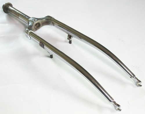 Vtg CHAMPION MTB - Tange 3i Lugged Crown Blade Fork Cr-Mo 5.5" Steer 1" Threaded - Picture 4 of 13