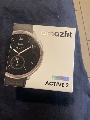 Amazfit Active 2 44mm Fitness Smart Watch with Leather Brand New Sealed 