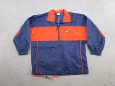 Vintage Nike Track Jacket Youth L (14-16) Blue Orange Full Zip Windbreaker READ