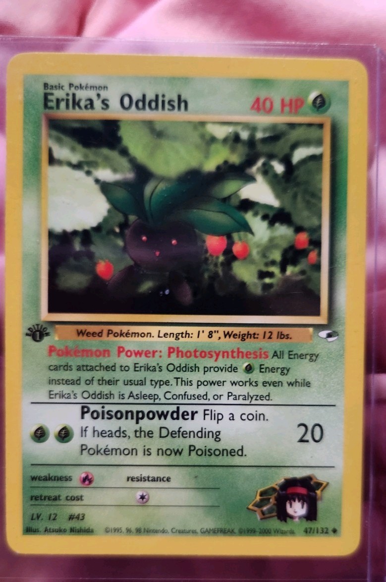 Pokemon TCG Erika's Oddish Gym Challenge Common 70/132 1st Edition NM