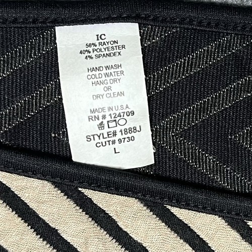 IC By Connie K Cape Jacke L hellbraun schwarz Art To Wear Chevron gestreift Lagenlook USA - Bild 9 von 11