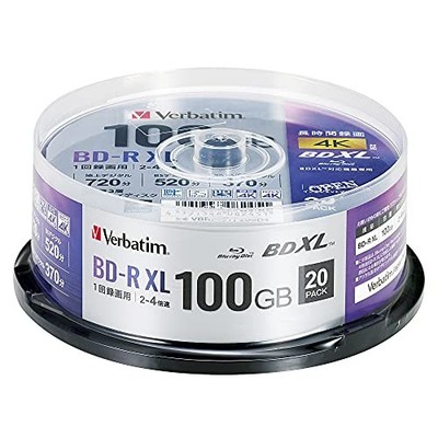 Verbatim Blu-ray Disc 20 Spindel 100 GB 4-fache Geschwindigkeit BD-R XL bedru...