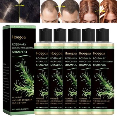 HOEGOA Bio-Rosmarin-Haarwuchs-Shampoo für Frauen und Männer,natürliche Verdicht