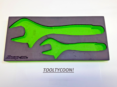 #ad Snap on Foam Tool Box Organizer Insert 8” amp; 12” Adjustable Wrench Holder GREEN $99.99