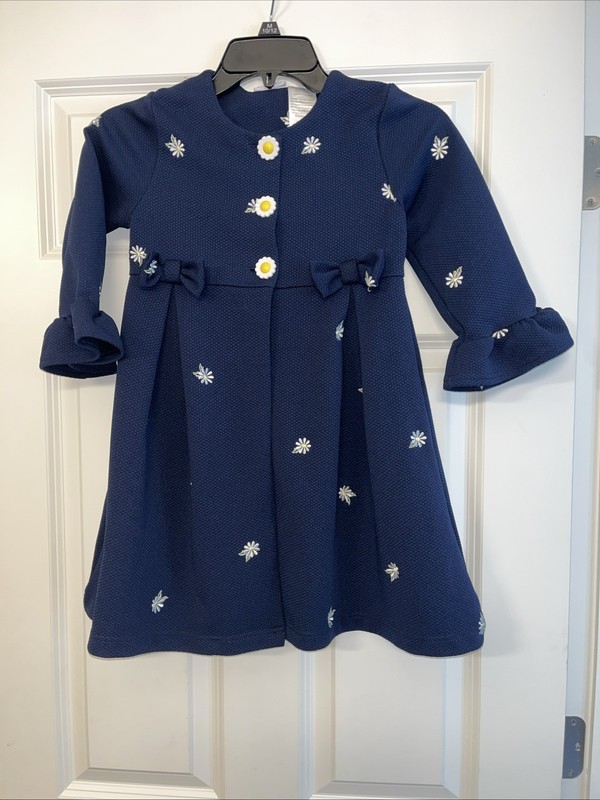 Blueberi Boulevard Daisy Coat Blue Size 6X Easter Church Floral Flowers