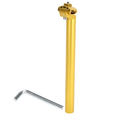 Fahrrad Sattelstütze 30,9 x 350 mm Aluminiumlegierungsrohr Goldton extra lang