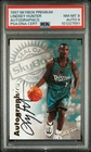 1997 SKYBOX PREMIUM AUTOGRAPHICS LINDSEY HUNTER PSA 8 AUTO 9