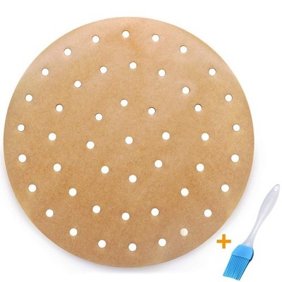 100pcs Unbleached Air Fryer Liners, Vancens 7.5 inches Bamboo Steamer Liners,...