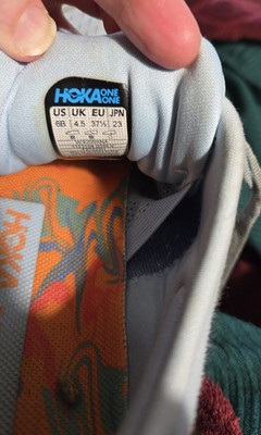 Hoka One One Kawana Mens Blue Orange Running Shoes Sneakers Low Top Hoka One One Kawana Light Blue Orange Athletic Running Shoes  main image 4