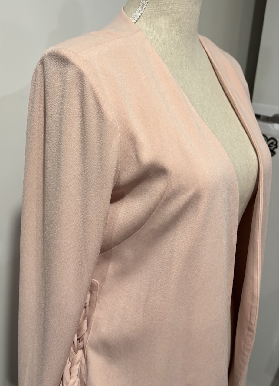 BCBGeneration Peach Open Front Colarless Blazer J… - image 6