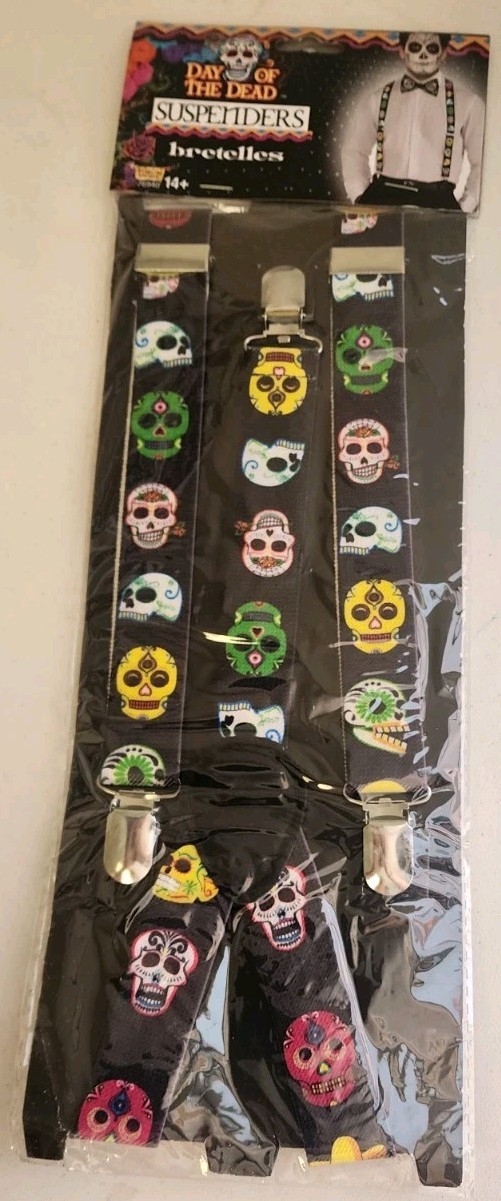 Forum Novelties Day of the Dead Skull Suspenders Adult Costume Accessory   B0235