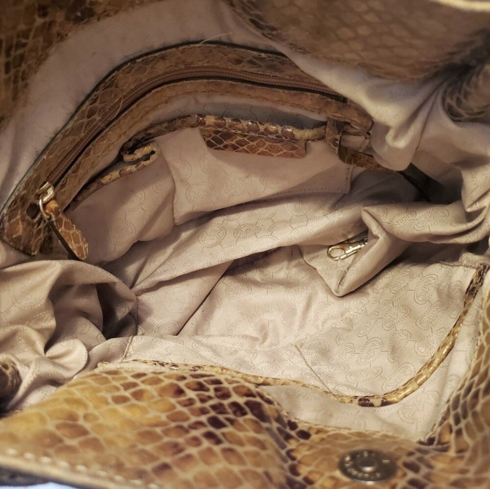 Michael Kors Hamilton Python Tote Snakeskin Embos… - image 8