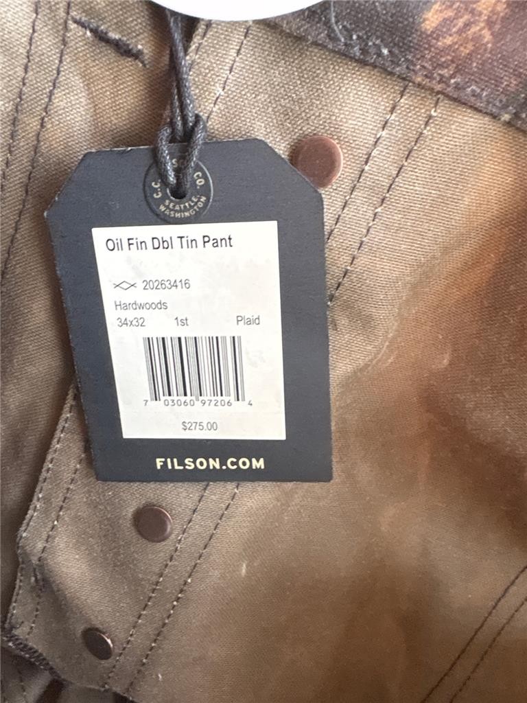 Filson Double Tin Cloth Hunting Pants Waxed Canvas Realtree