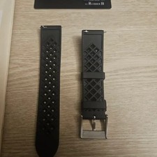 Bitu Rubber Strap Black 20mm Watch Band