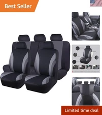 Complete 11PCS Car Seat Cover Set – Breathable, Sporty Design for All Vehicles