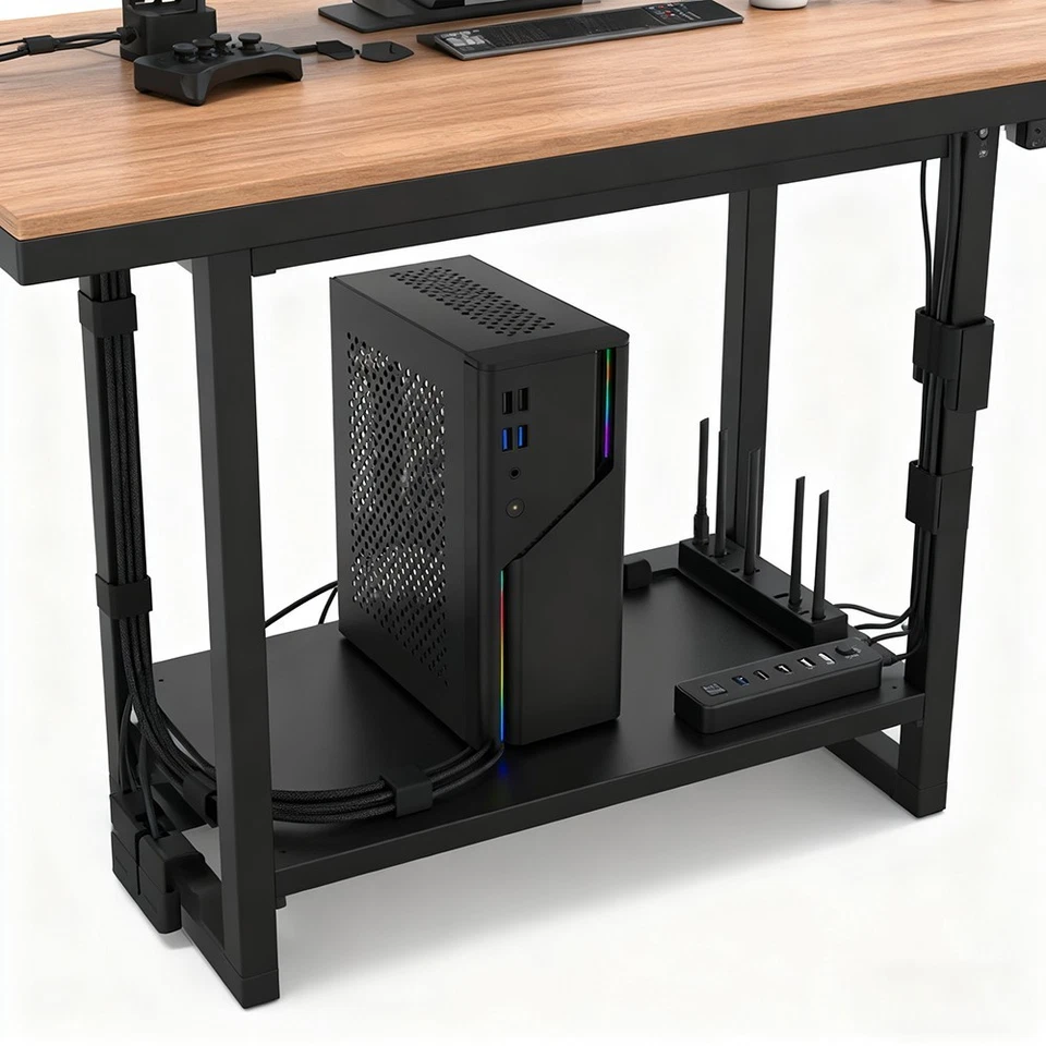 Mini-ITX Case PC RGB, USB 3.0, Case PC Gaming Compatto, SFF Computer Case - Immagine 2 di 4