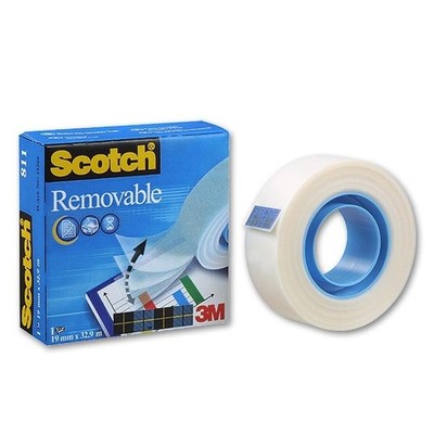 (0,14 /m) Scotch Magic Tape 811 ablösbar Rolle 19 mm x 33 m, beschriftbar