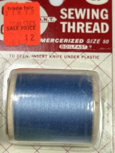 6 Sewing Thread polyester tan green blue brown 1 is top stitching NOS - Picture 10 of 20