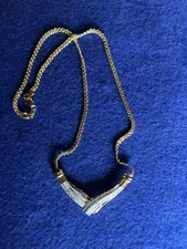 Striking BR Sun V-shaped Necklace 18” Length