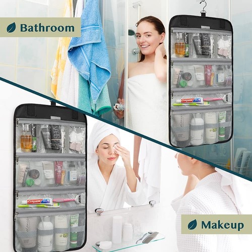 Hanging Toiletry Bag Women Men, Travel Kit Foldable Large Toiletries Organize... - Picture 4 of 7