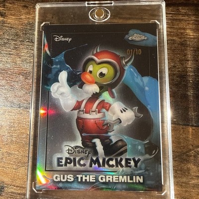 2026 Disney Chrome Black Refractor Epic Mickey EM-14 1/10. GUS THE GREMLIN /10
