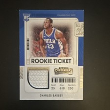 2021-22 Panini Contenders Rookie Ticket Swatches Charles Bassey 76ers RTS-CBA