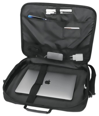 Manhattan Laptop Shoulder Bag Carrying Case   Slim Briefcase Style, Clamshell Op
