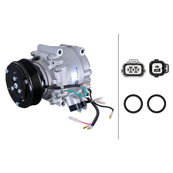 Klimakompressor 12 V Ø 109 Mm Hella Iam-Expertise Passend FüR U.A. Honda Civic-image
