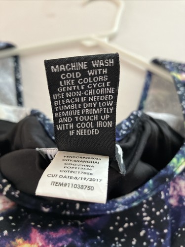 Hot Topic Galaxy Celestial Skater Dress XS Planet Cosmic Goth Pockets Lace-Up - Picture 14 of 14