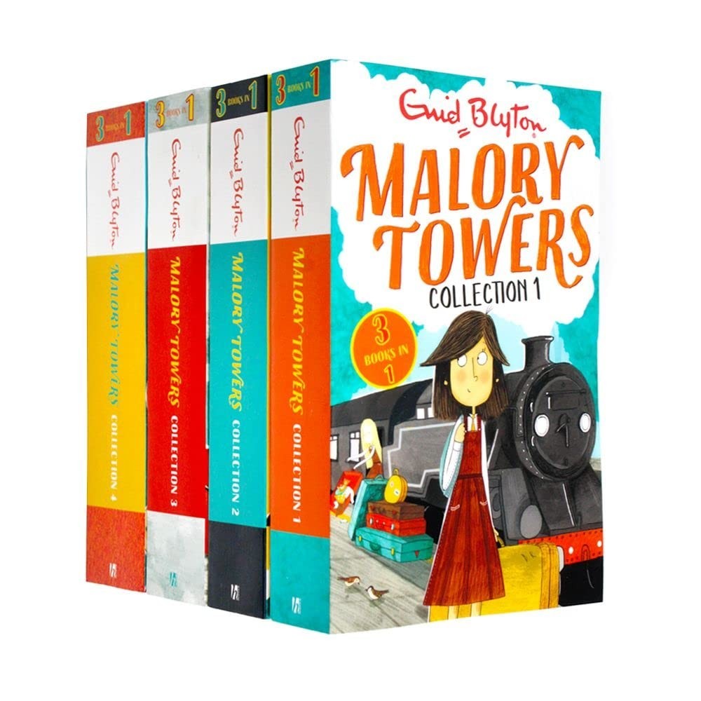 Enid Blyton Malory Towers 4 Books Set 12 Story Collection First Term,Second Form