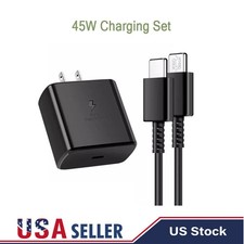 Universal 45W USB-C Super Fast Wall Charger 2M Cable For Samsung Galaxy S20 S21