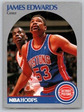 James Edwards 1990-91 Hoops #104 Detroit Pistons - Free Shipping