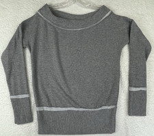 Stateside Sweatshirt Womens Sz XS Gray Boat Neck Banded Hem Made in USA