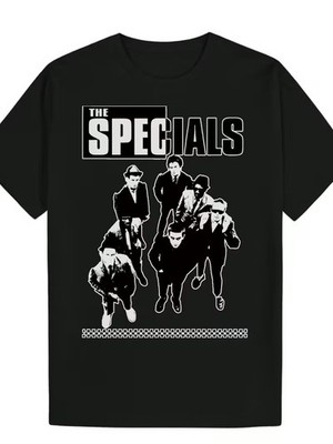 Men'S Casual Summer T-Shirt - ''The Specials'' Band Graphic, Black & White Design,