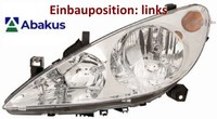 Abakus 550-1128L-LD-EM Hauptscheinwerfer Links Scheinwerfer FüR Peugeot