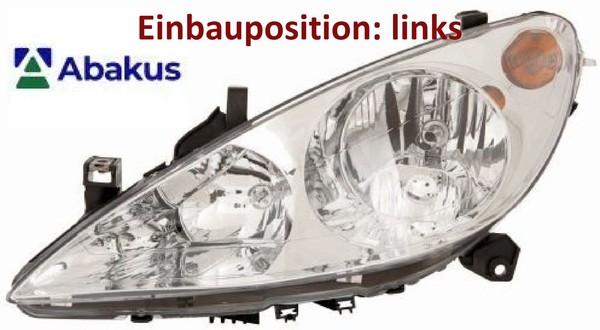 Abakus 550-1128L-LD-EM Hauptscheinwerfer Links Scheinwerfer FüR Peugeot-image