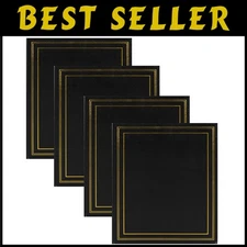 Black Photo Album Collection, Set of 4, Holds 440 4x6 Photos