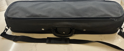 J. Copland Black Violin Case Fully Lined w/ Carry Strap Handle Combo Lock