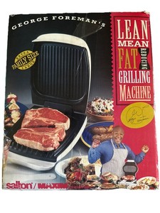 George Foreman Lean Mean Fat Reducing Grilling Machine XL Family GR20 White NOB