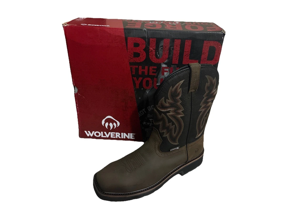 Wolverine SwampMonster Waterproof Safety Toe Work Boots Brown 9.5M EH ASTM F2413 Wolverine Men main image 4